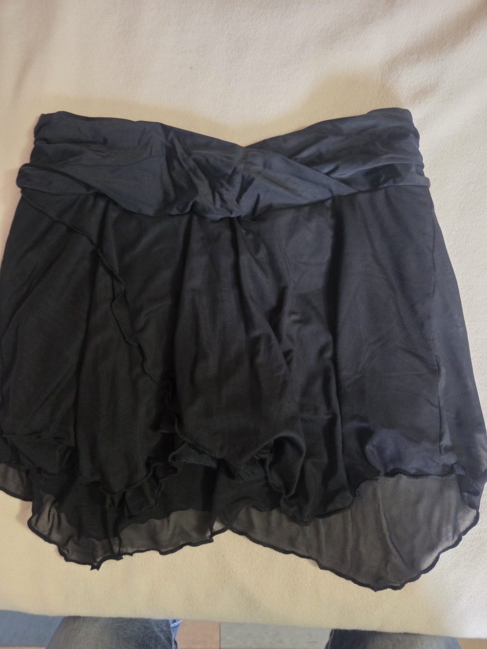 Black Women's Swim Skirt - Twist Waist Swimwear